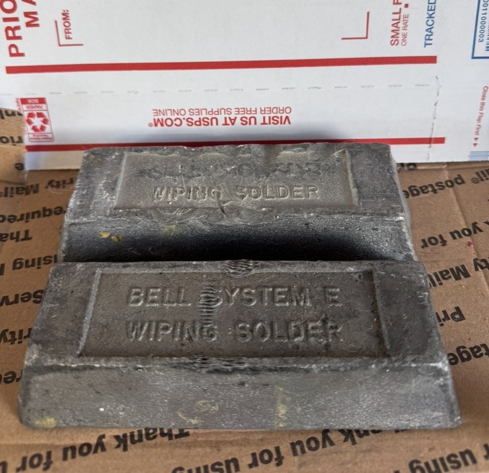 Bell System Wiping Solder Ingots