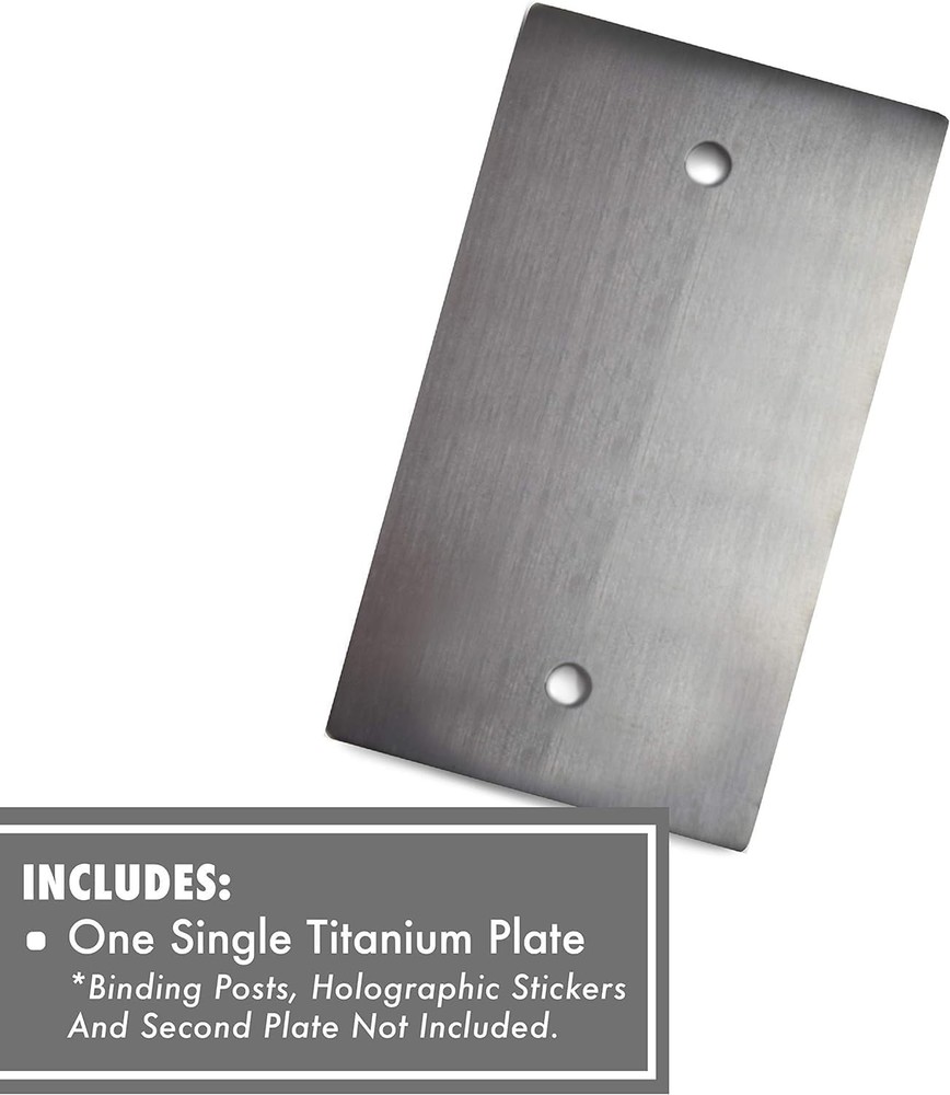 Titanium Crypto Seed Plate - Secure Storage for Bitcoin & Ethereum