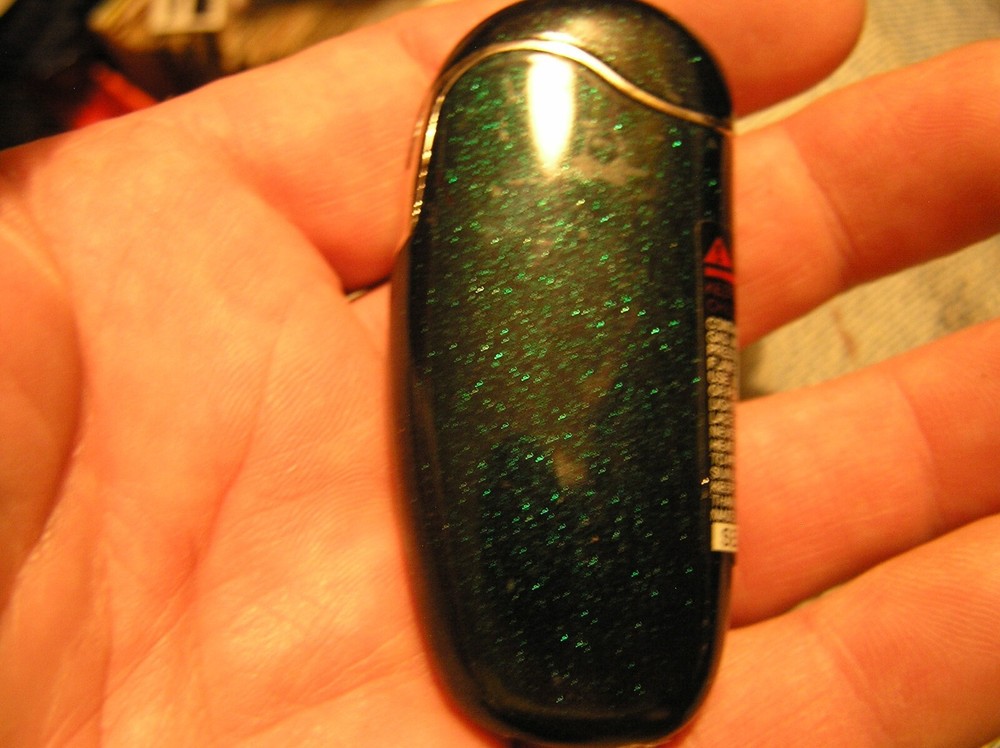 Butane Cigar Torch Lighter Green Metallic Works