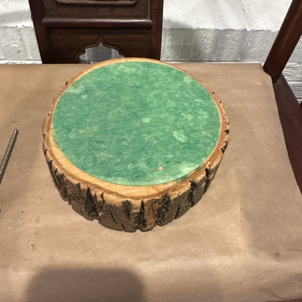 Vintage Nut Bowl Rustic Edge Tree Bark Set with 1 Nutcracker & 4 Picks