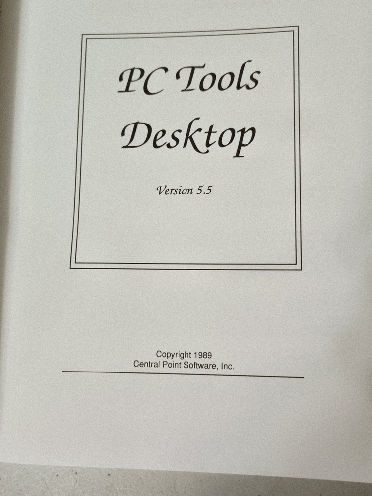 1989 Central Point PC Tools Deluxe Version 5.5 dBase, 123 Viewers, w/5¼" & 3½"