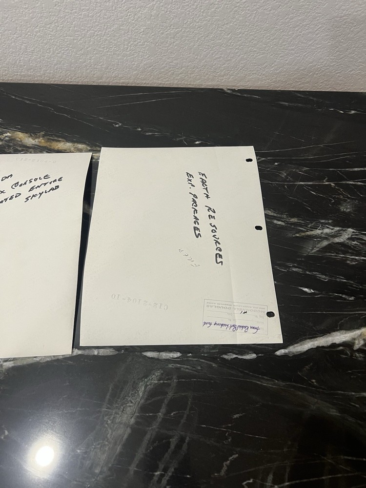 2 NASA Vintage Skylab Construction Bendix Console Kodak Photo Original