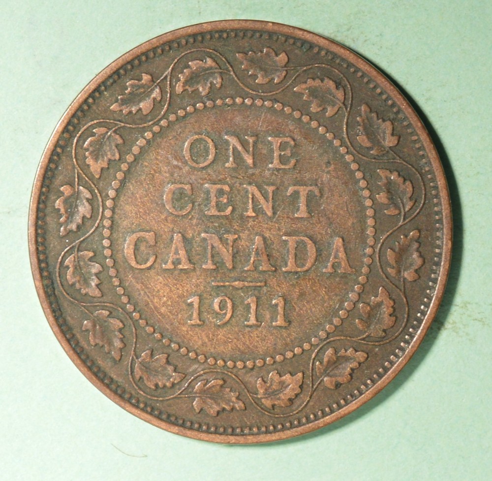 1911 - Canada Large Cent  - INV# X-40