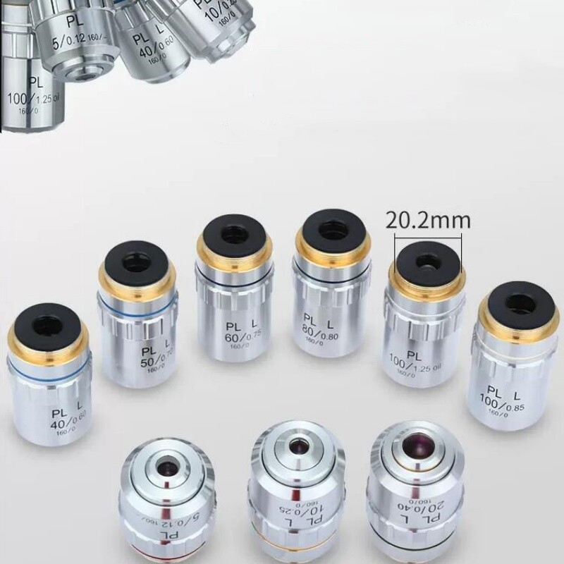 5X -100x Metallurgical plan Achromatic Lab Metallographic Microscope Objective