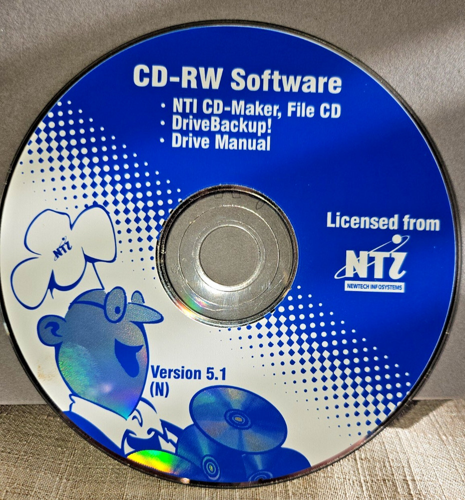 NTI CD RW Software CD Maker DriveBackup! Drive Manual Version 5.1 PC Computer
