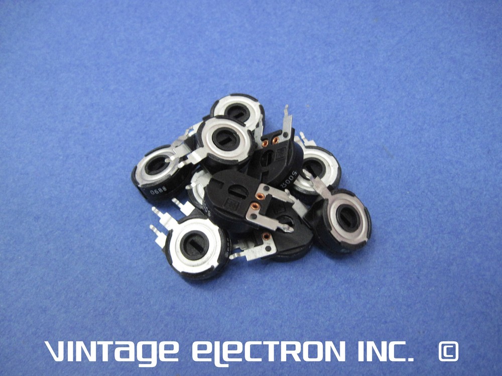 (10) ISKRA Linear Trim Pot (Variable Resistor): 500 Ohm 20% (Vertical PC Mount)