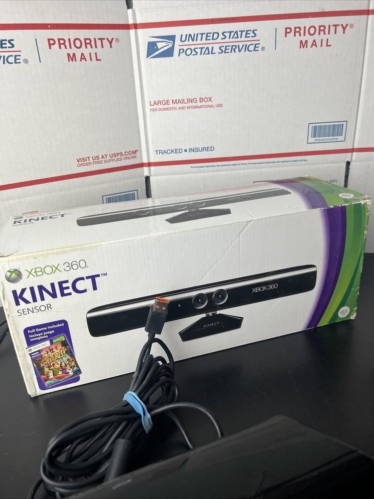 Microsoft Xbox 360 Kinect Connect Sensor 1414 Bundle with 10 Games - Tested