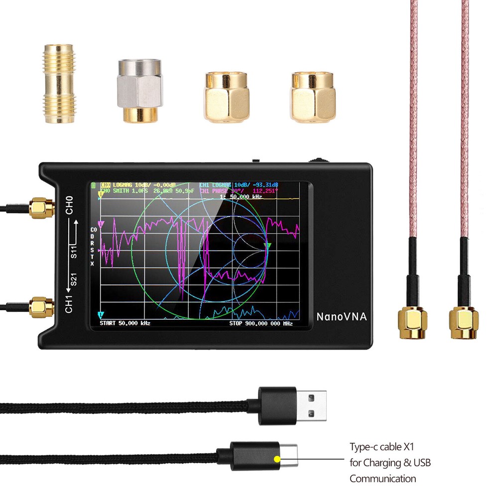 NanoVNA-H4 Antenna Analyzer 10KHz -1.5GHz 4.3 Version Vector Network Analyzer