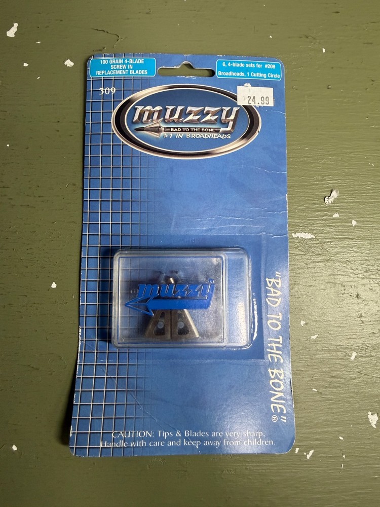 Muzzy Broadhead Replacement Blades, 4-Blade, 100 Grain, #309