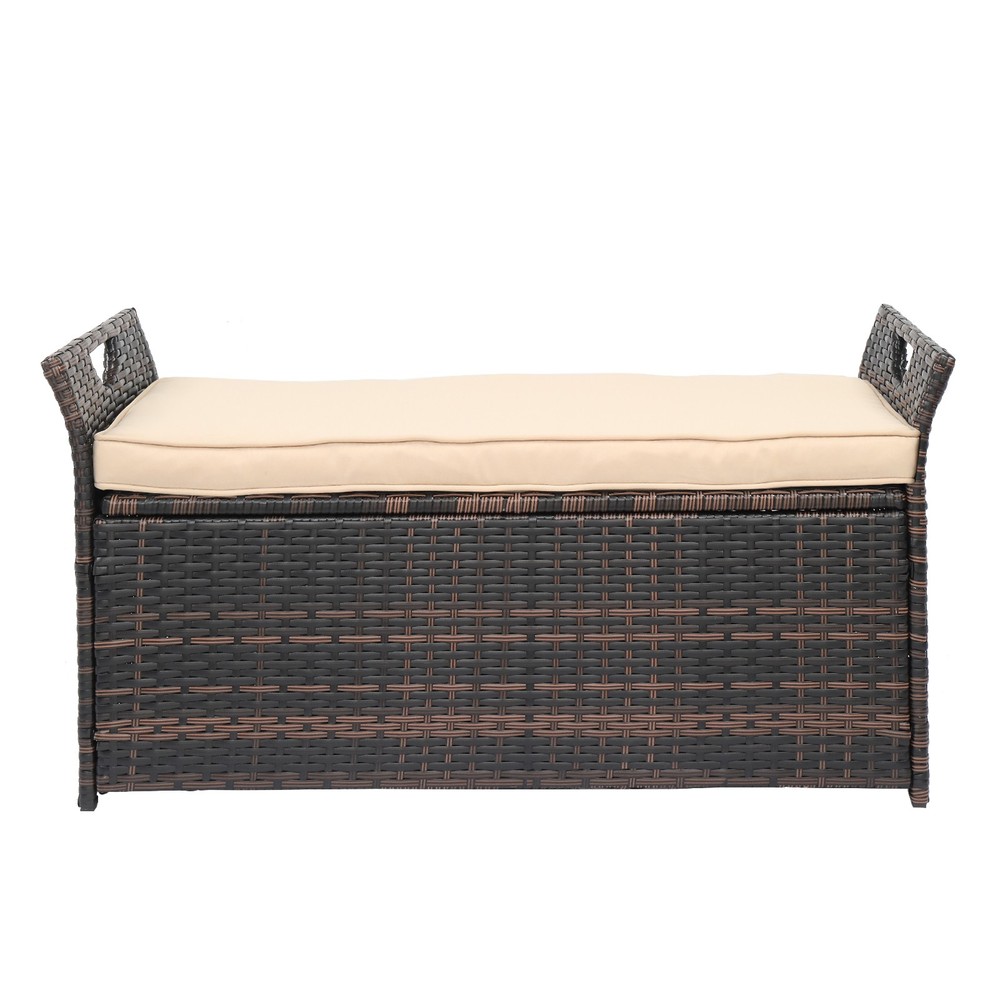 USA Warehouse,Frame Can Accommodate Gradient Footstool Locker Rattan Locker