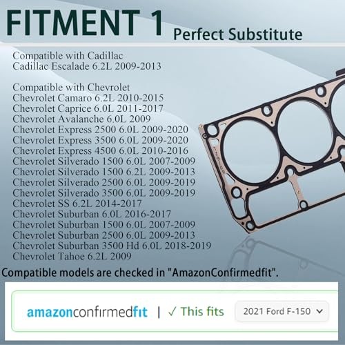 LS3 5-Layer Head Gaskets with Head Bolt Kit Fit for Chevy GMC Express
