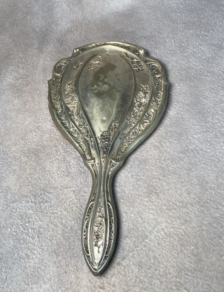 Bristol Silver Handheld Mirror Antique