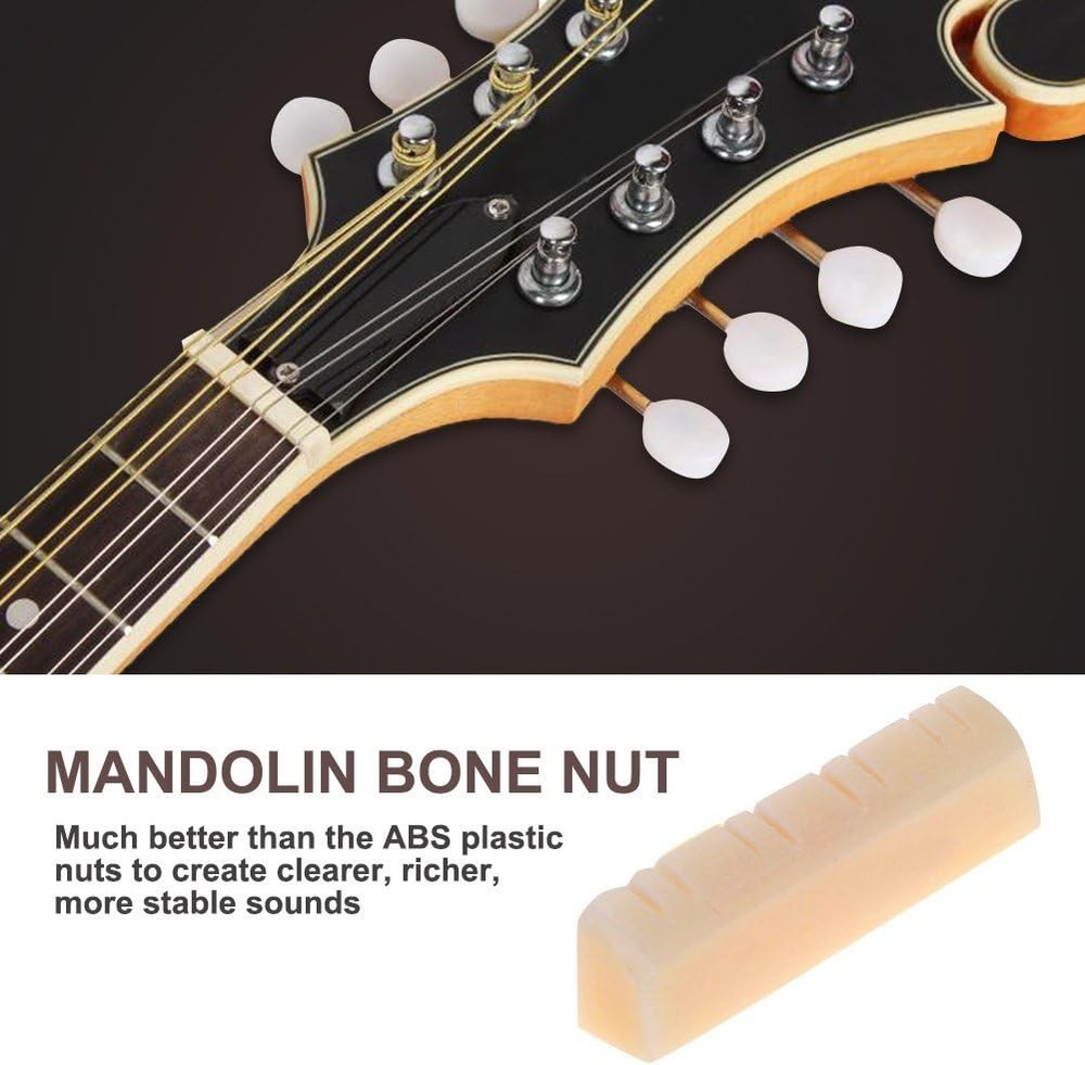 3Pcs Mandolin Bone Nut, String Nut for 8 Instrument...
