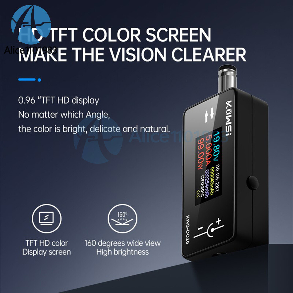 DC5.5*2.5 Interface Current Voltage Power Meter Tester Digital LCD Display Meter