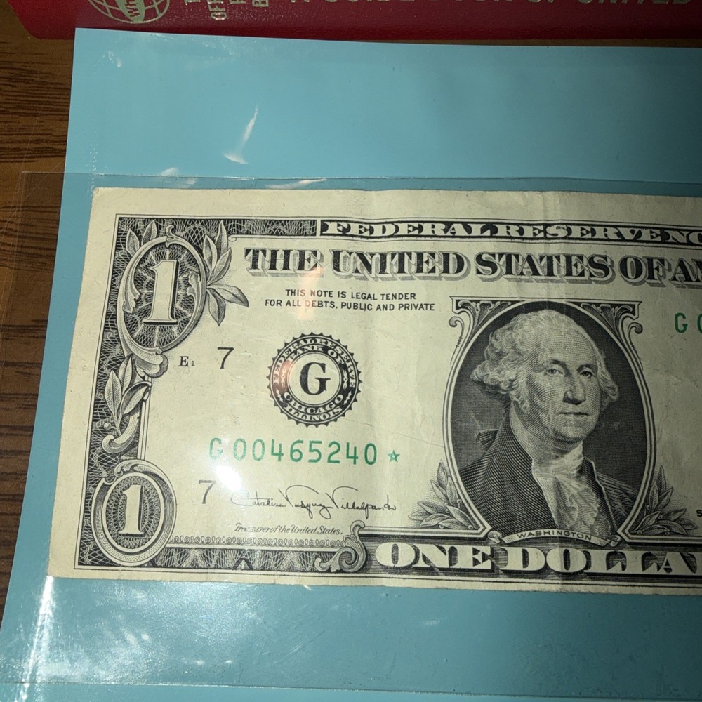 1988 A Misaligned One Dollar Star Note Error Semi Low Note G00465240