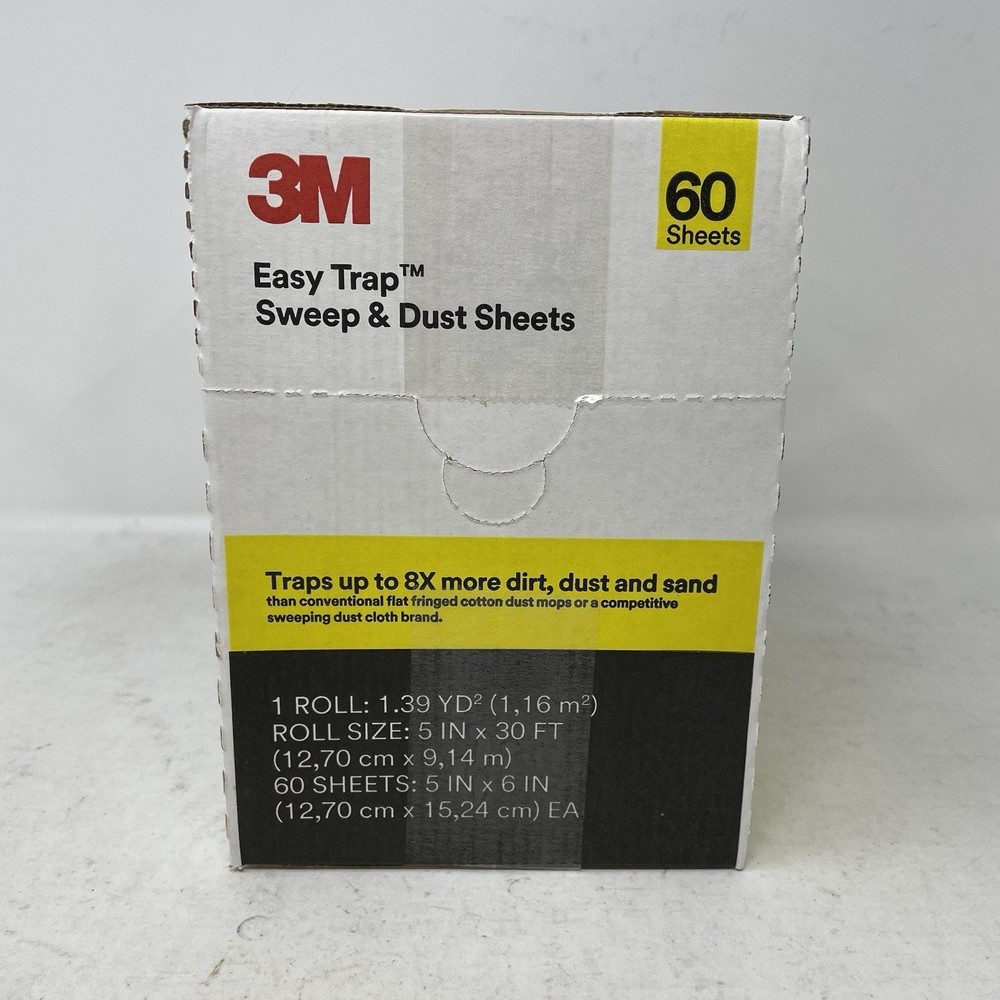 3M Easy Trap Duster Sweep and Dust Sheets, 5" x 6" Sheets, 60 Sheets/Roll