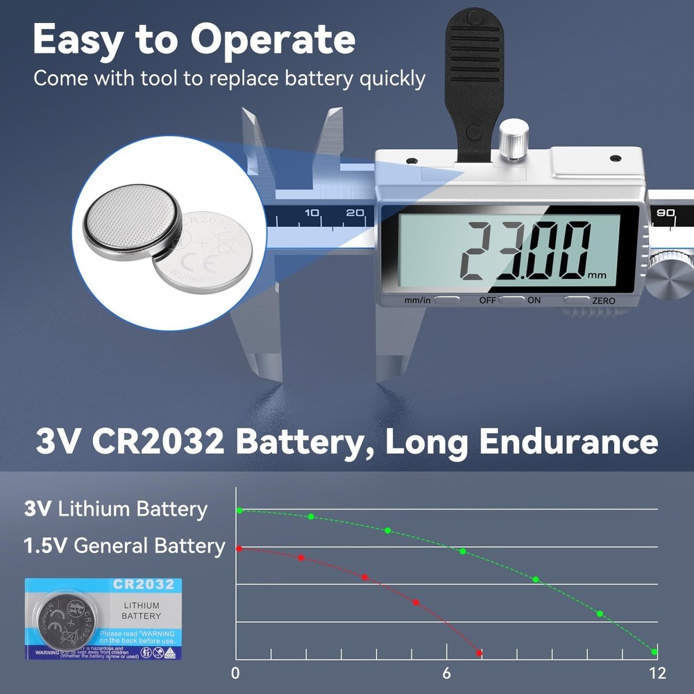 Housolution Digital Caliper, 12Inch Caliper Measuring Tool with Large LCD Scr...