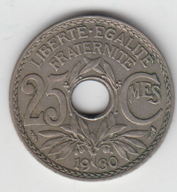 France 25 Centimes 1930 as shown
