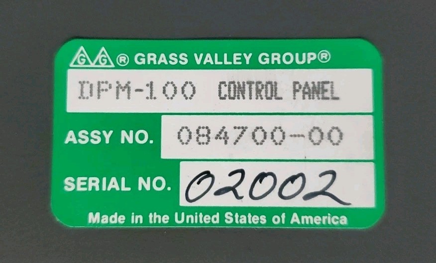 Grass Valley Group Streamline Effects Controller DPM-100 w/Cable, Untested *READ