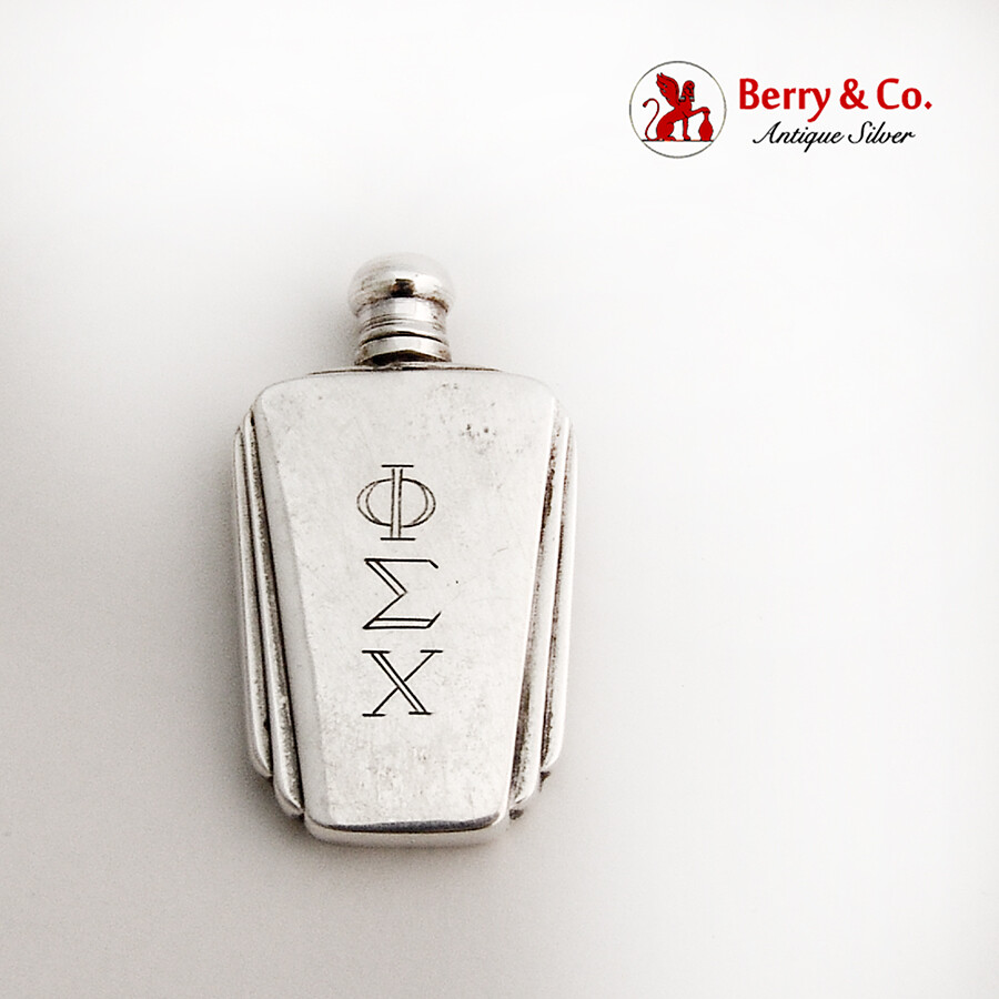 Phi Sigma Chi Fraternity Small Scent Bottle Webster Sterling Silver