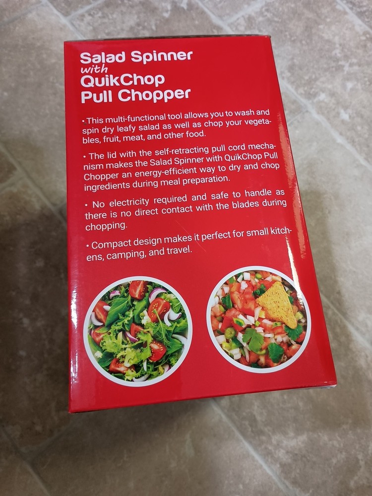 Mueller Salad Spinner with Quikchop Pull Chopper MODEL SS865 NEW