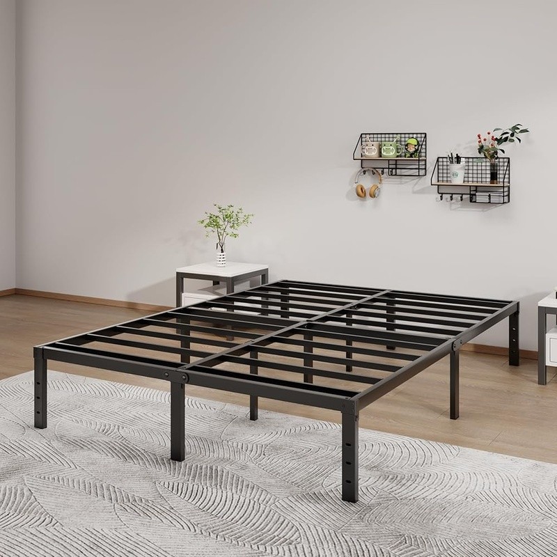 Sturdy Metal Full Bed Frame Noise Resistant Easy Assembly Space Saving Design US