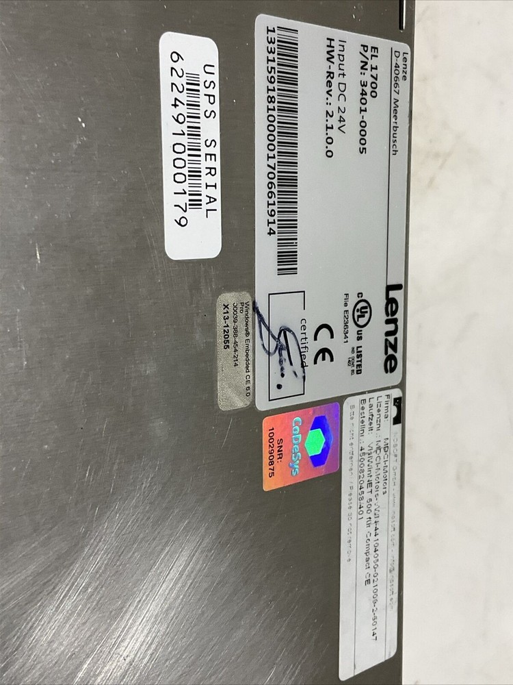LENZE 3401-0005 OPERATOR INTERFACE TOUCHSCREEN EL 1700 U3S