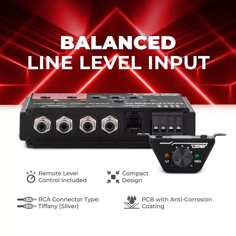 DS18 Car Digital Bass Processor 2 Channel Preamp Input Output Epicenter DBPM100