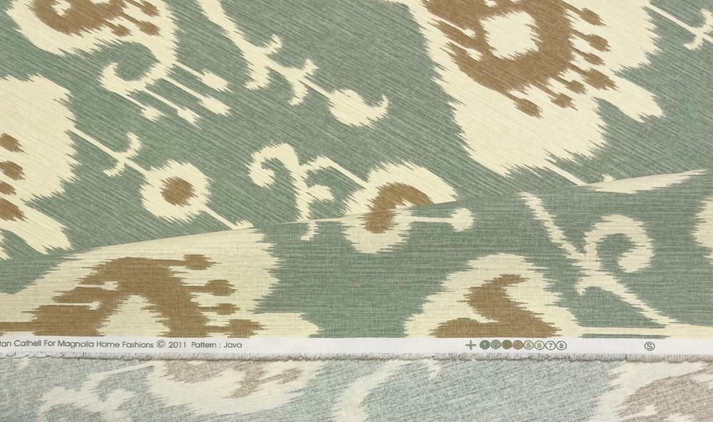 MAGNOLIA HOME JAVA IKAT SPA BLUE 100% MULTIPURPOSE COTTON FABRIC BY YARD 54"W