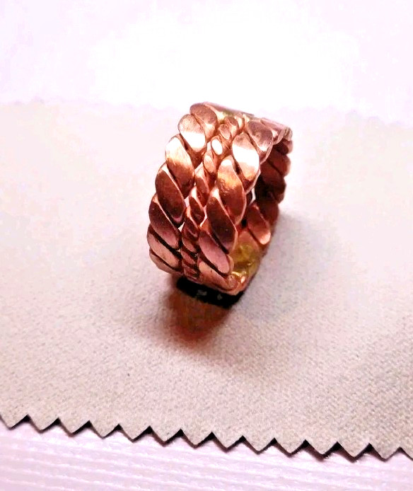 The Trinity Tensor Ring Frequency 144 Sacred cubit Copper