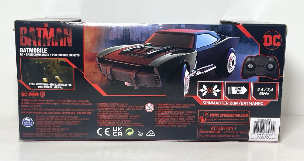 DC The Batman Batmobile RC Remote Control Car 1:20 Scale