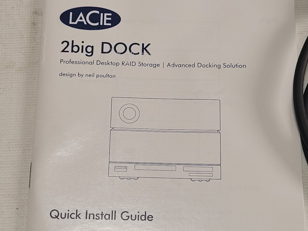 LaCie 2Big Dock 32TB Professional Desktop RAID Storage Docking Solution LRDMU06
