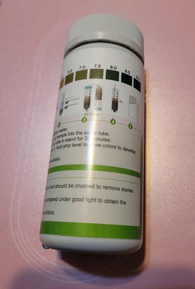 Soil pH & Nitrogen Test Kit w/ 100 Testing Strips, Fast & accurate, Garden/Lawn