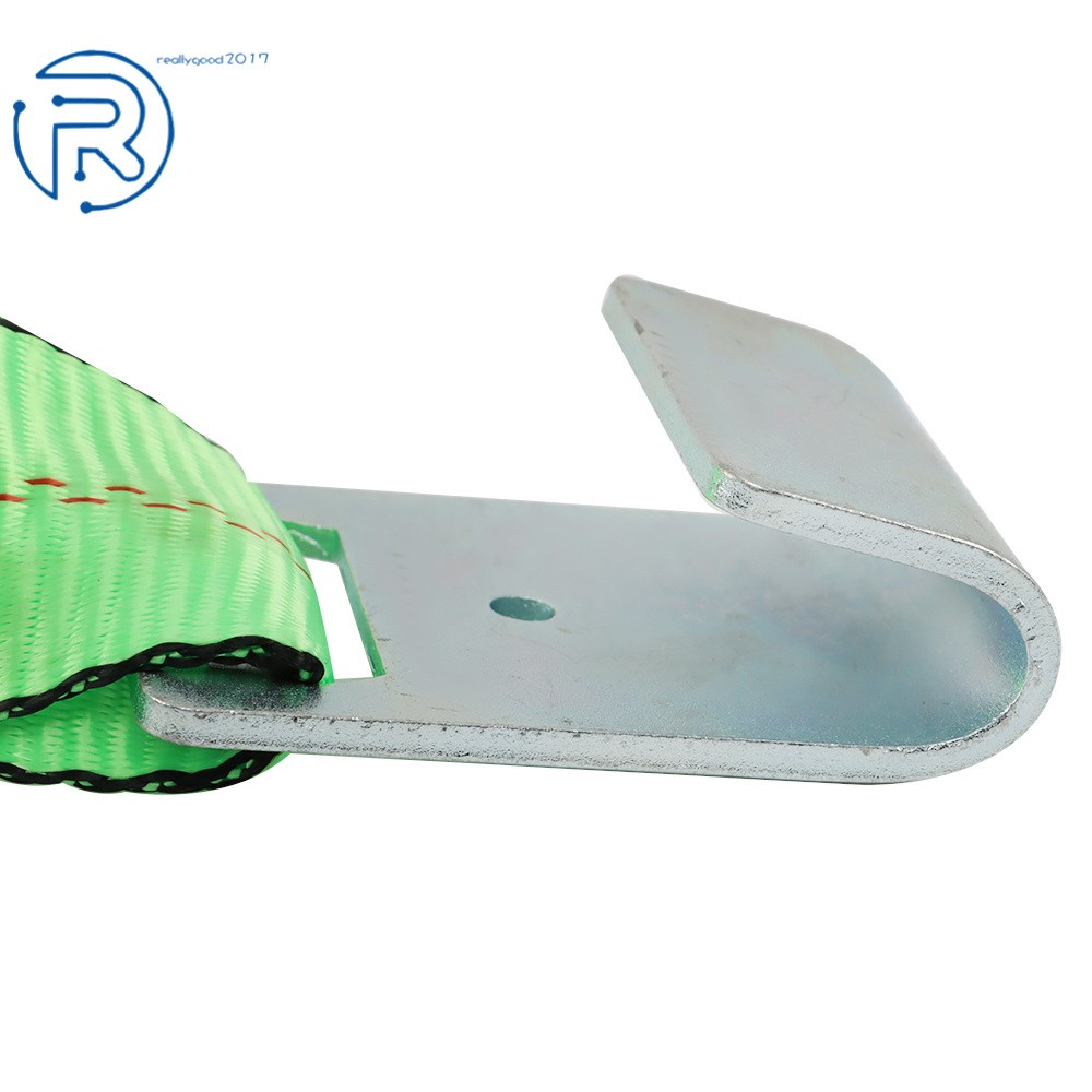 New Car Tie Down Green Polyester with Flat Hooks 3,300 Pound Safe Working Load