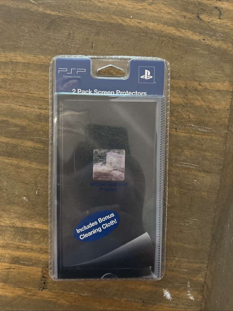 PSP PLAYSTATION PORTABLE 2 PACK SCREEN PROTECTOR WITH CLOTH 2007