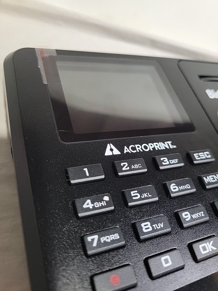 Acroprint BioTouch Time Clock Automatic Biometric Fingerprint OPEN BOX