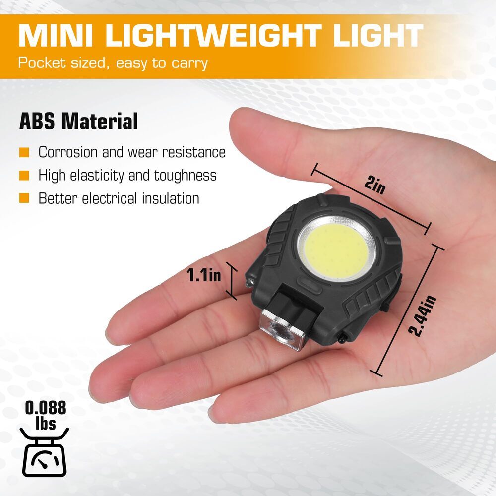 EverBrite Rechargeable COB Keychain Work Light w/Sensor Mode Magnetic Flashlight