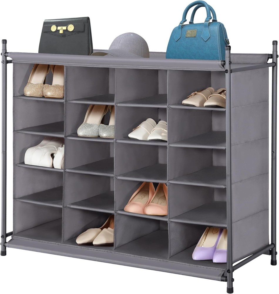 Stackable Shoe Cubby Organizer Free Standing Shoe Cube Rack Entryway Bedroom