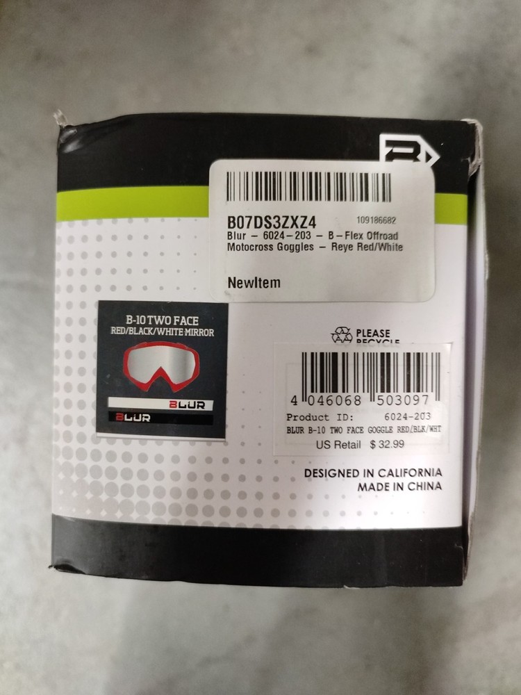 Blur Optics B-10 Goggles - Two Face
