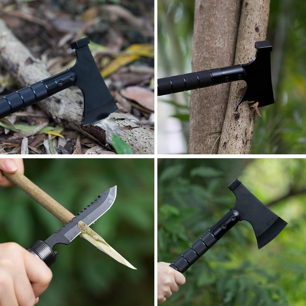 COCD Folding Camping Axe Survival Tomahawk Portable Multi-Tool Kit (/RT6-2447...