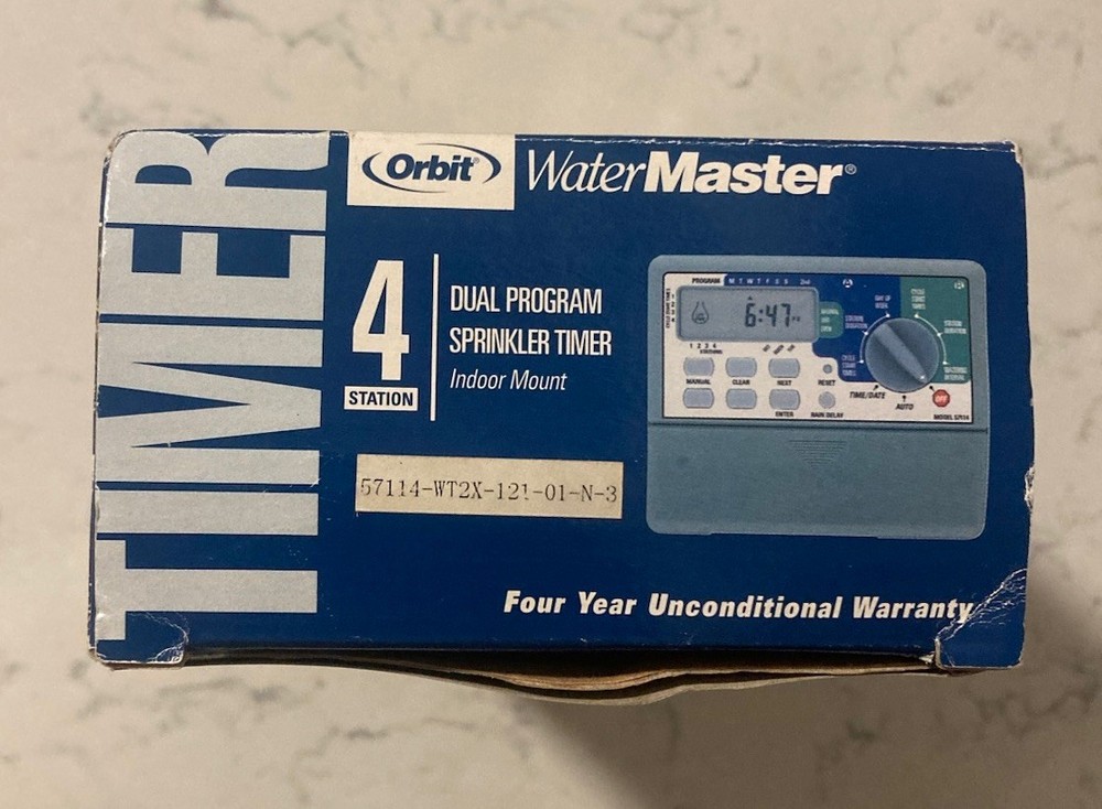 Orbit Water Master 4Station Automatic Sprinkler System Timer Model 57114-WT2X