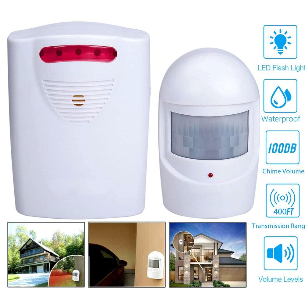 Wireless Driveway Alarm Infrared Motion Sensor Home Garage Alert Security System