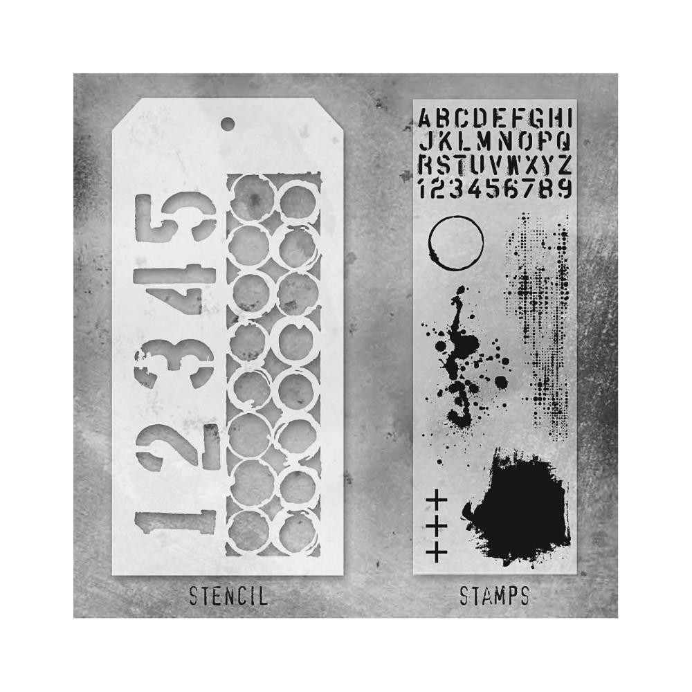 Stampers Anonymous Mixed Media Stamps & Stencil - #22, THMM122