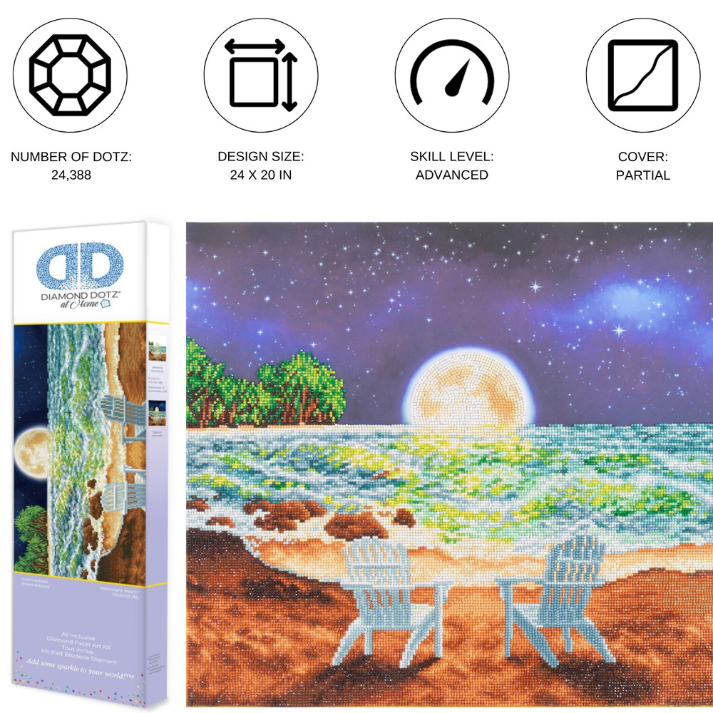 Diamond Dotz Moonlight Beach Diamond Painting Kit