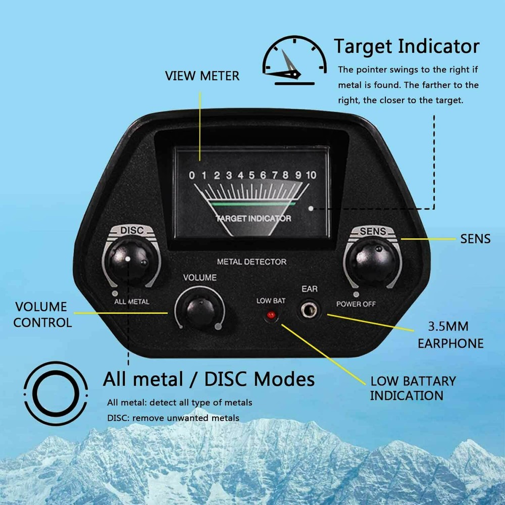 LCD Metal Detectors Waterproof Gold Digger Deep Sensitive Hunter Coil Searcher