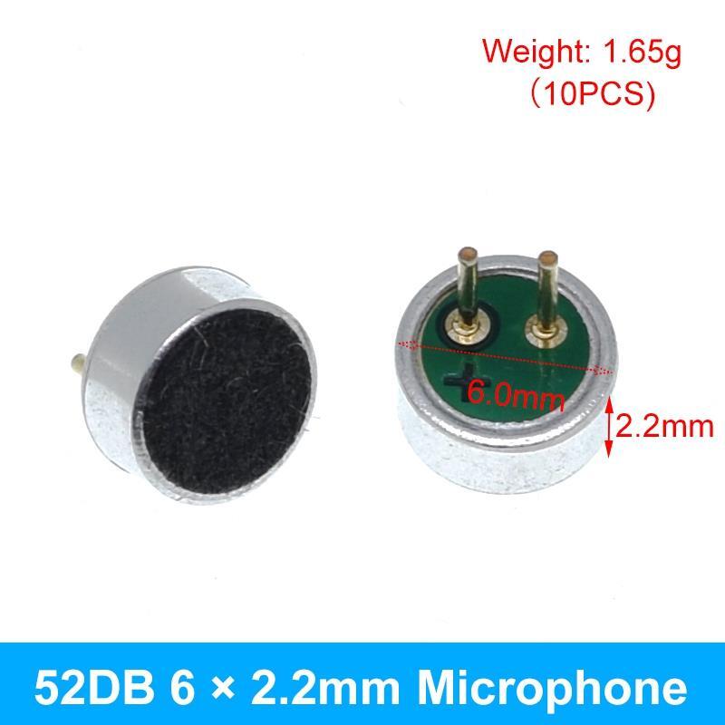 10Pcs Microphone 9x7mm Electret 2 Pin Pick-up Electronic Module Switch Sensor