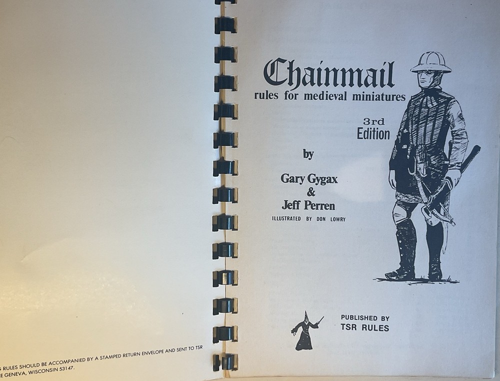 TSR Rules Chainmail Rules for Medieval Miniatures (3rd Ed, 7th Printing, 1979)