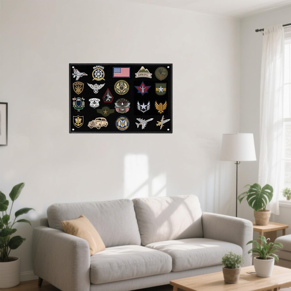 Tactical Board Patch Organizer Holder Display, Morale Patch Hanging Wall Panel