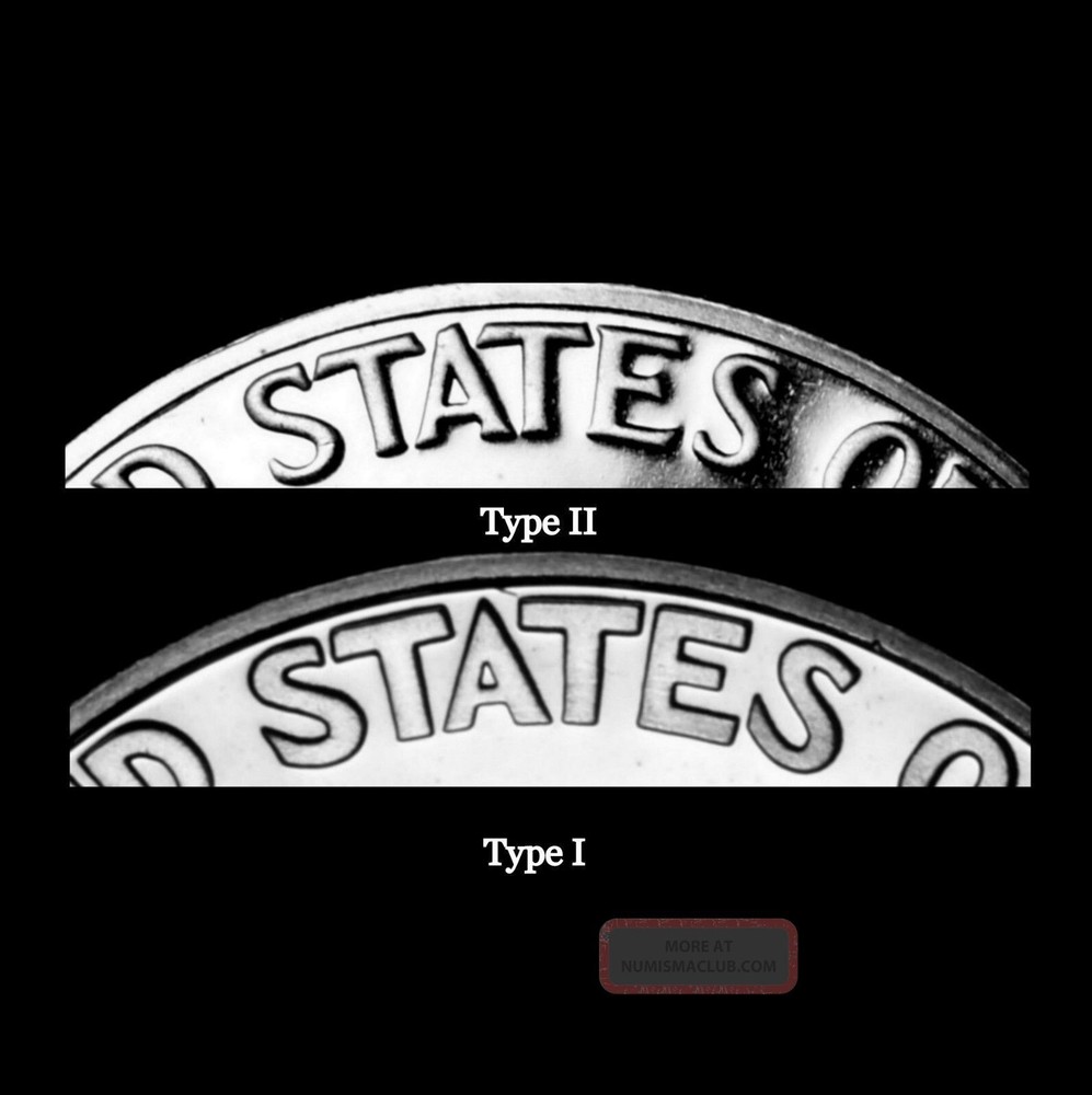 2, "Ike Silver Dollars" Bicentennial, Eisenhower Type 1 and Type 2