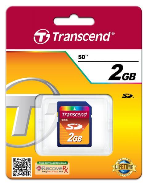 2GB Transcend SD Secure Digital Memory Card
